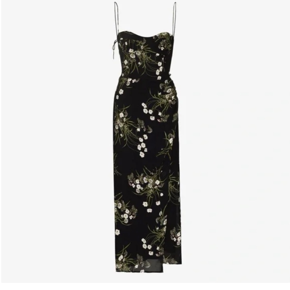 Reformation Kourtney Dress - Floral and  Black